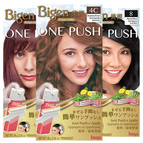 3 Pack Bigen One Push Cream Color