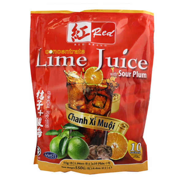 6 Packs Red Brand Lime Juice with Sour Plum Chanh Xi Muoi 