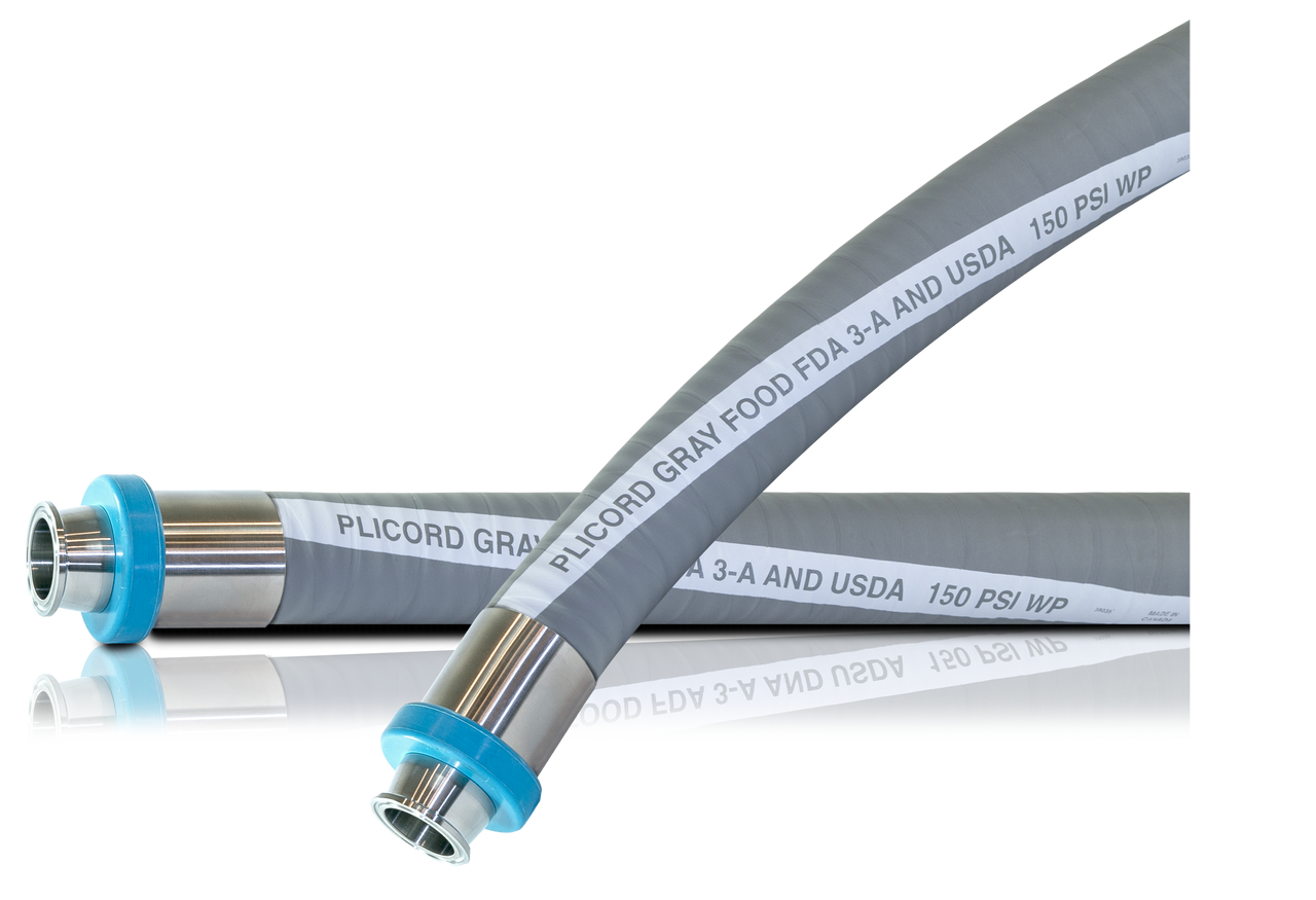 Continental Contitech Plicord Gray FDA Hose Assembly TriClamp x TriClamp