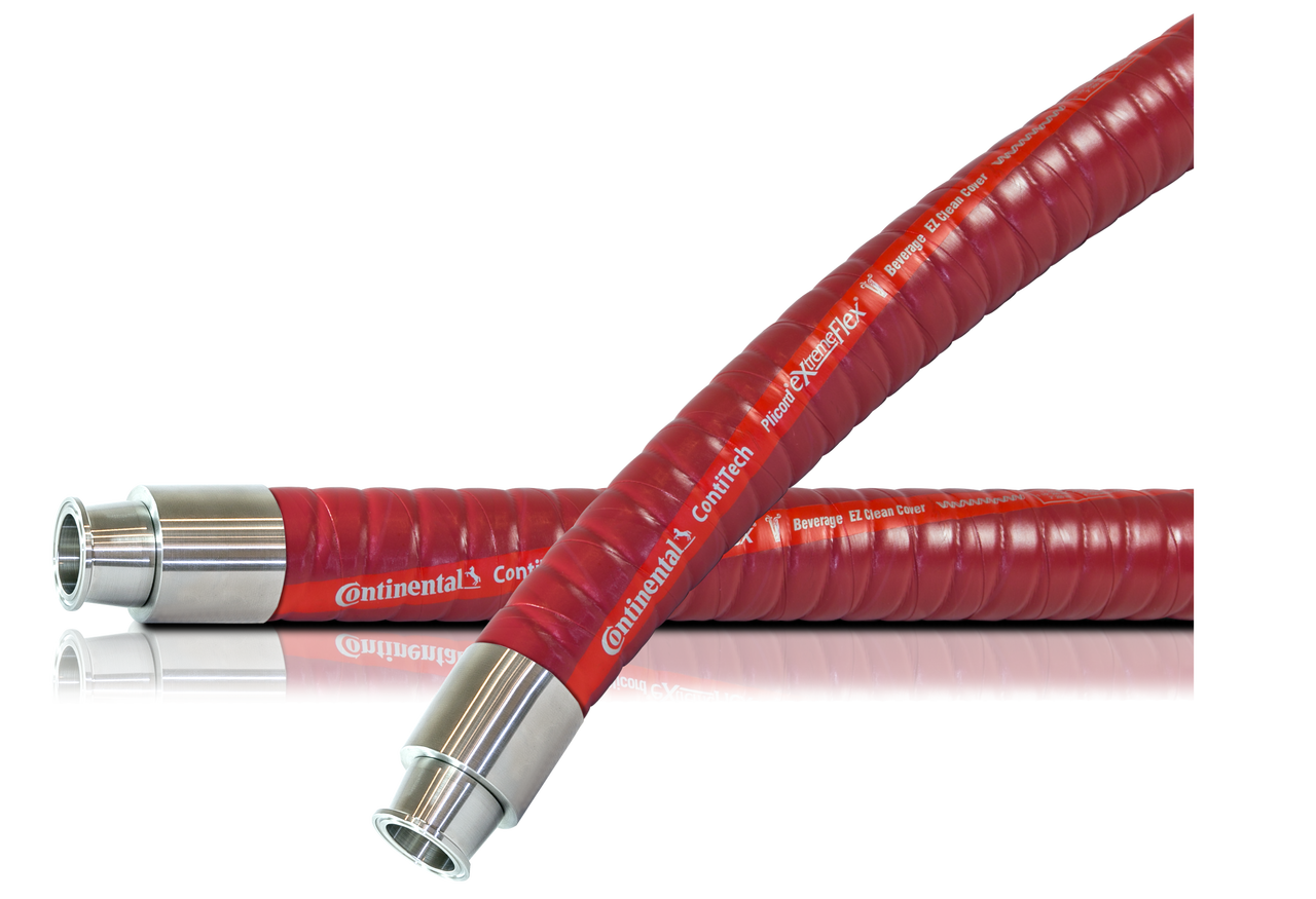 ExtremeFlex Beverage Red Hose Assembly (Tri-Clamp x Tri-Clamp)