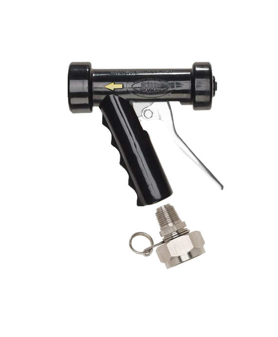 Mini Stainless Steel Rubber Covered WashDown Nozzles Brewers Hose