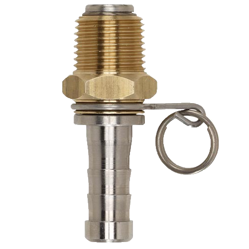 1/2 IN NPT Swivel Stainless/Brass Wash-Down Hose Adapter