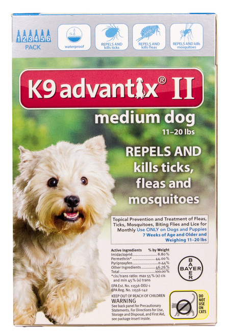 K9 Advantix II for Medium Dogs [11-20 lbs] (6 count)