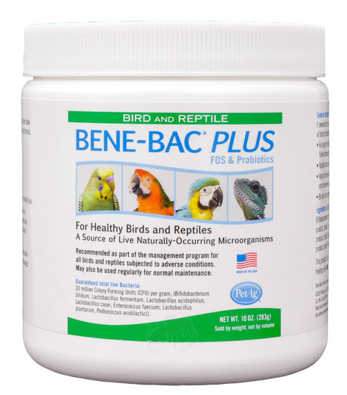 Bene-Bac Plus Probiotic Powder for Birds & Reptiles (10 oz)