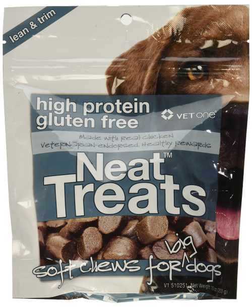 Neat Treats Soft Chews for Big Dogs - Veterinarian Formulated High Protein & Gluten Free Training Treat - Real Chicken (10 oz)