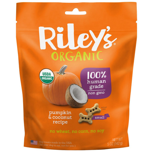 Riley's Organic Dog Treats (Small) [Pumpkin & Coconut] (5 oz)
