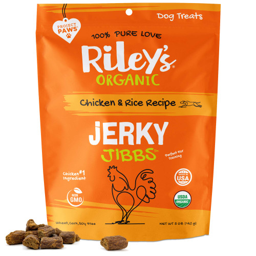 Riley's Organic Jerky Jibbs Dog Treats (Chicken) [5 oz]