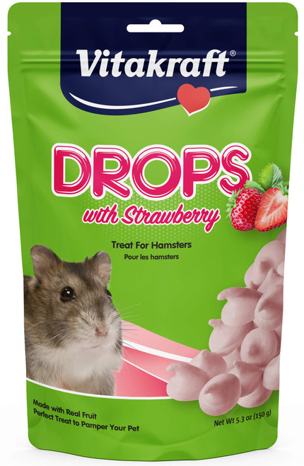 Vitakraft Drops for Hamsters [Strawberry] (5.3 oz)