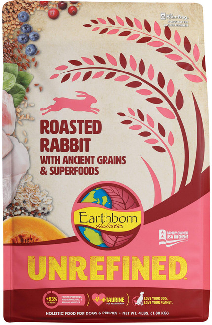 Earthborn Holistic Unrefined Dry Dog Food (Roasted Rabbit with Ancient Grains & Superfoods)