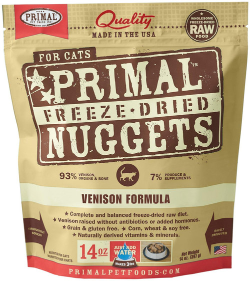 Primal Nuggets Freeze-Dried Cat Food [Venison Formula]