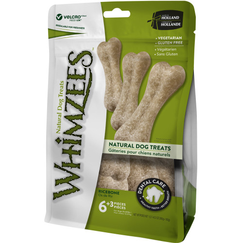 WHIMZEES Rice Bones Large Dental Dog Treats (9 Count)