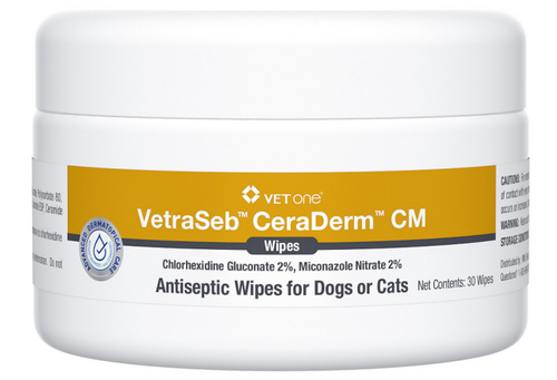 VetraSeb CeraDerm CM Wipes 30 count