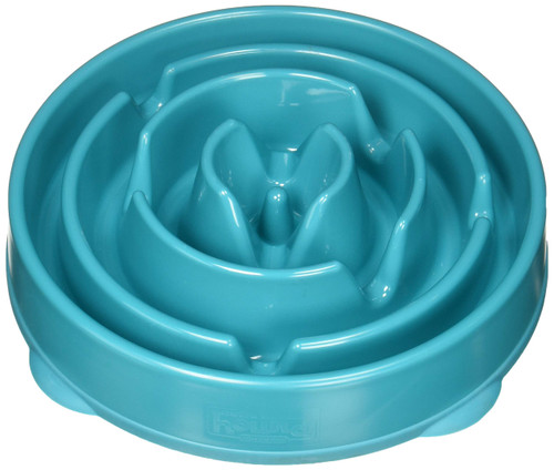 Outward Hound Fun Feeder Slo-Bowl for Dog (Teal)