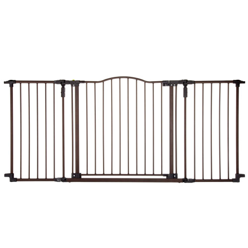 North States Deluxe Dcor Wall Mounted Pet Gate Medium Matte Bronze 38.3" - 72" x 30"