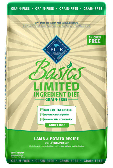 Blue Buffalo Basics Limited Ingredient Formula Lam & Potato Recipe] Adult Dog Food (22 lbs)