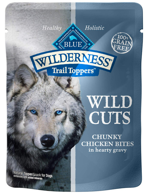 Blue Buffalo Wilderness Trail Toppers [Chunky Chicken Bites in Hearty Gravy] Dog Treats (3 oz)