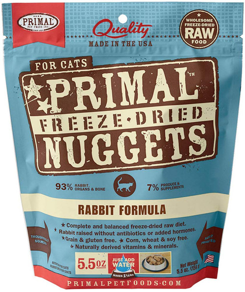 Primal Nuggets Freeze-Dried Cat Food [Rabbit Formula]