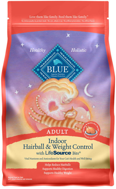 Blue Buffalo Indoor Hairball & Weight Control [Chicken & Brown Rice] Cat Food (7 lbs)