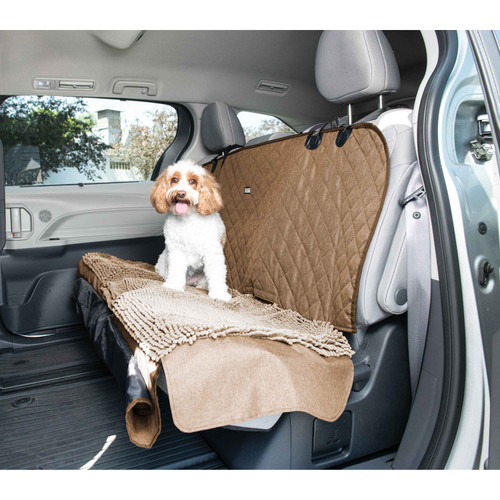 DGS Pet Products Dirty Dog 3-in-1 Car Seat Cover and Hammock (Tan)