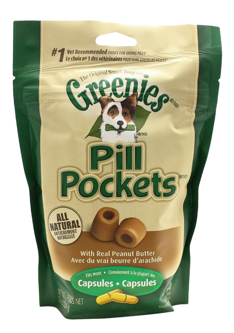 Greenies Pill Pockets Canine Treats Capsules [Real Peanut Butter Flavor] (30 count)