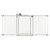Richell One-Touch Wide Pressure Mounted Pet Gate II White 32.1" - 62.8" x 2" x 30.5"