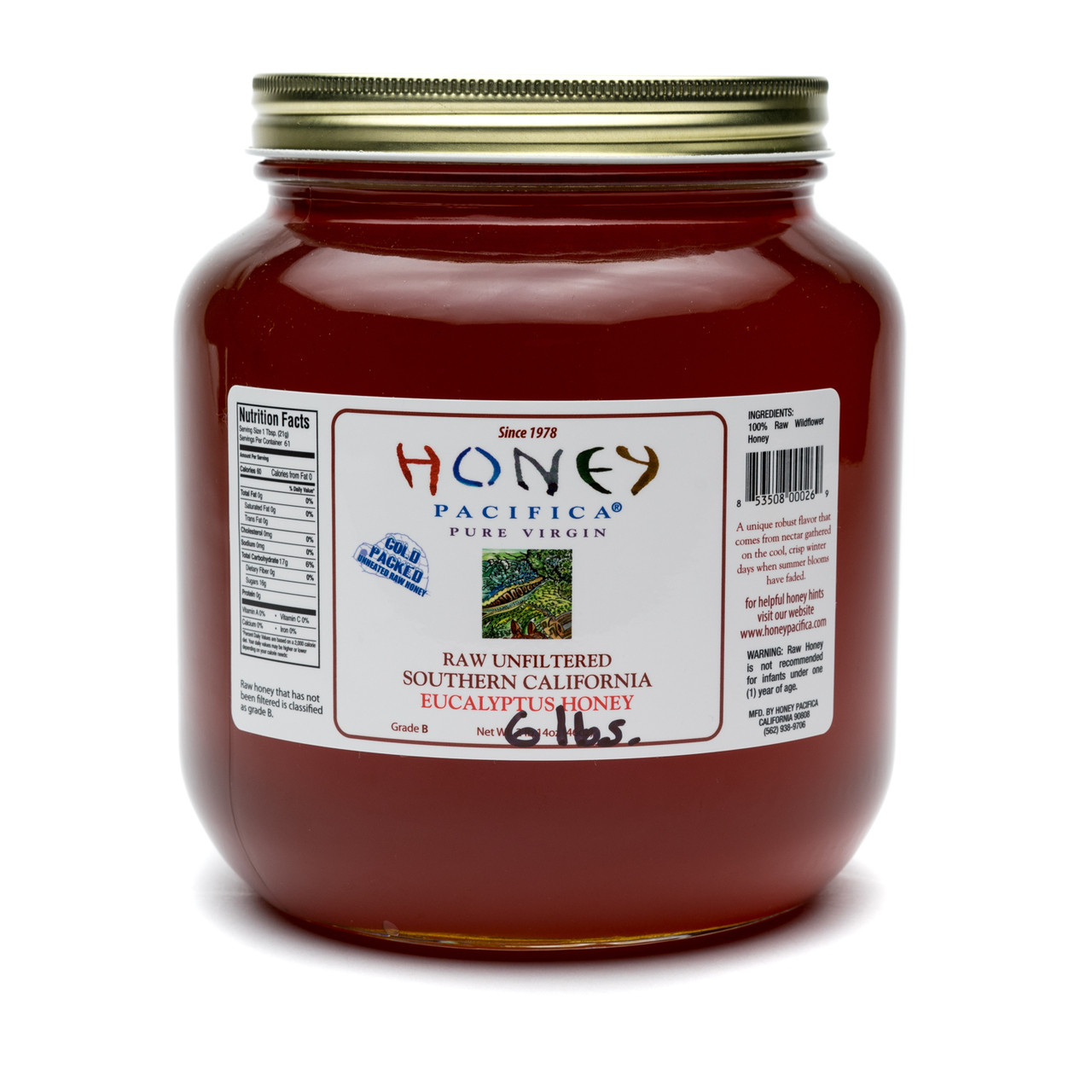 Eucalyptus Honey - 6 lb. Jar