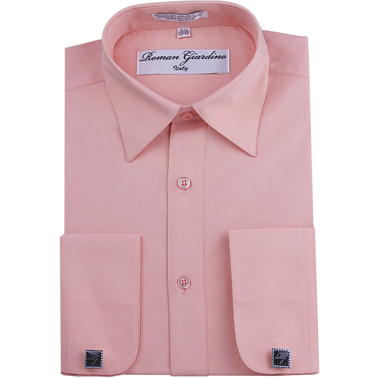 Pink color men's dress shirt clearance