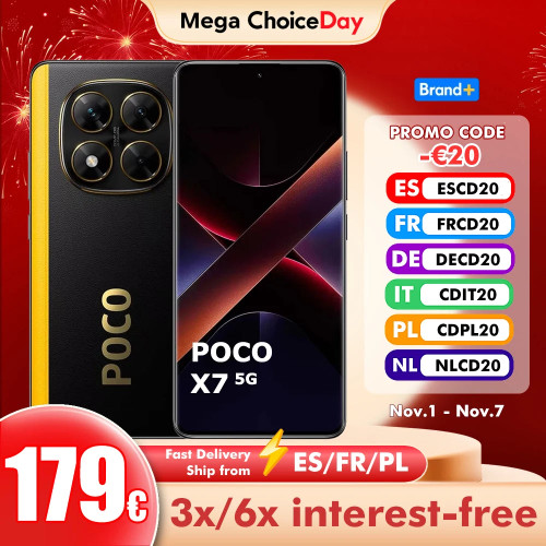 POCO X7 5G 8GB/256GB 12GB/512GB NFC Global Version Cellphone