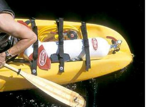 Kayak Diving 20 foot Hose Kits in a Kayak