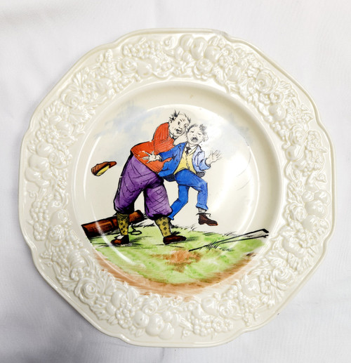 CROWN DUCAL Florentine England Vintage Golfer and Caddy Plate #2