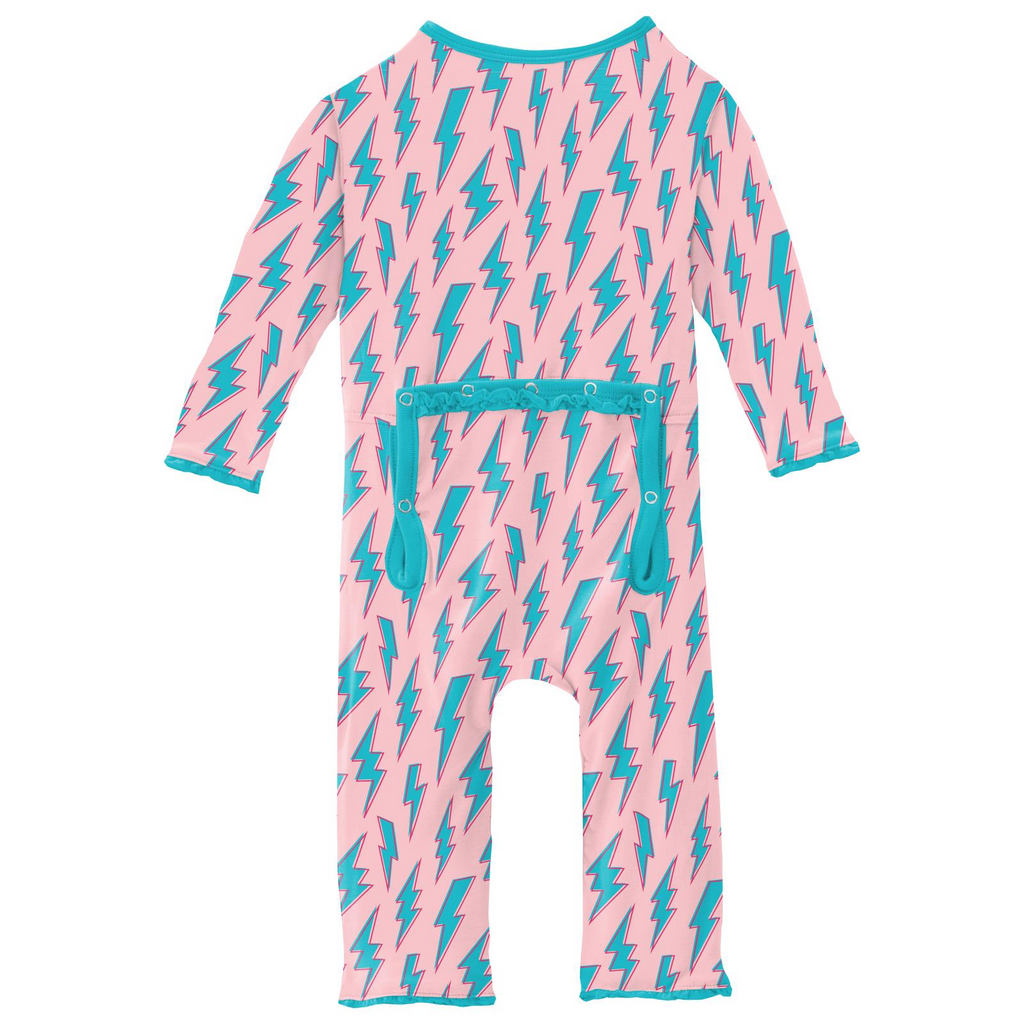 PRINT MUFFIN RUFFLE COVERALL 2 WAY ZIPPER