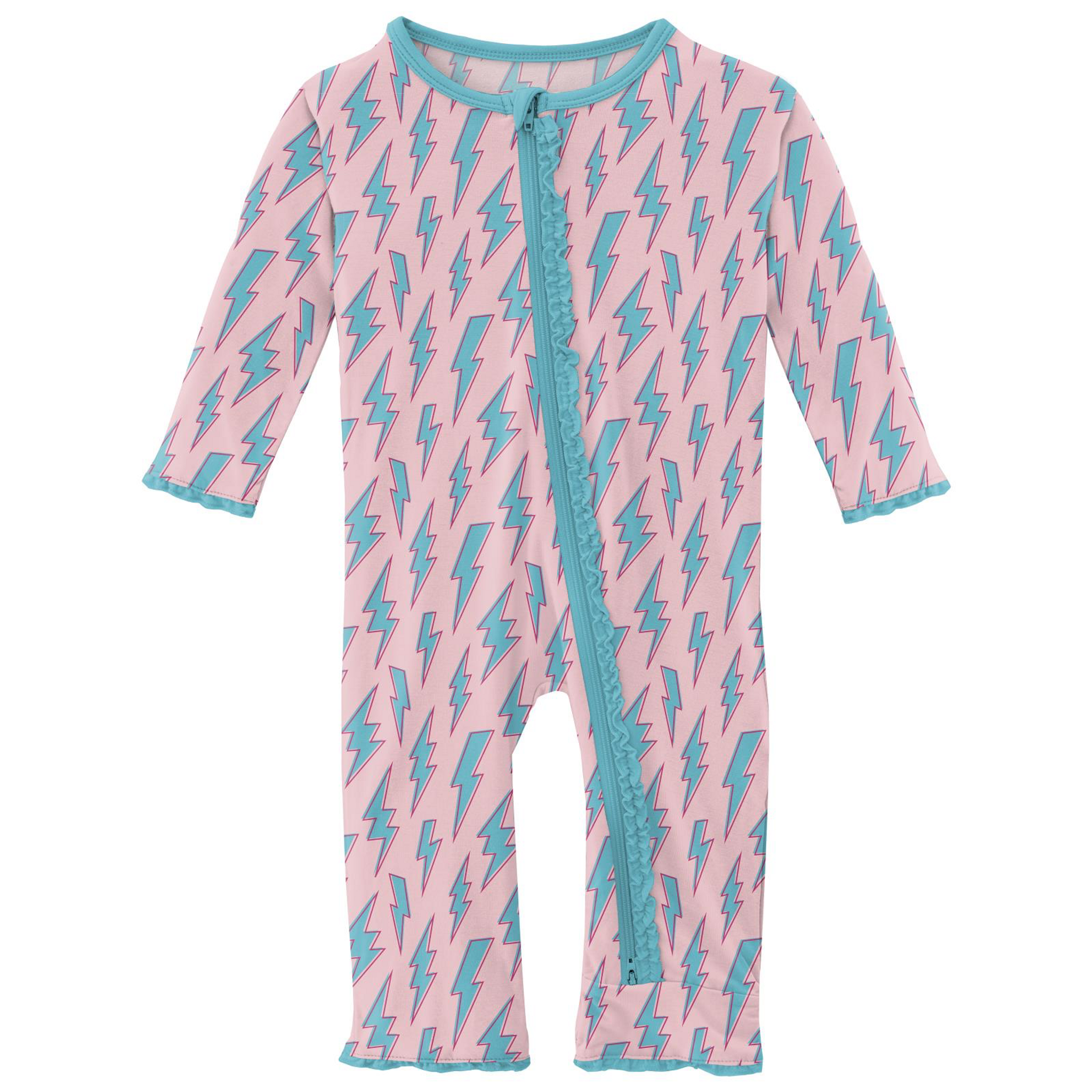 PRINT MUFFIN RUFFLE COVERALL 2 WAY ZIPPER