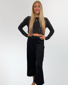 Suede Black Pants 