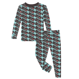 PRINT LONG SLEEVE PAJAMA SET