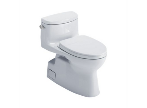 TOTO CST974CEFGAT40#01 Eco Guinevere One-Piece Elongated 1.28 GPF Universal Height Toilet Less Seat in Cotton White