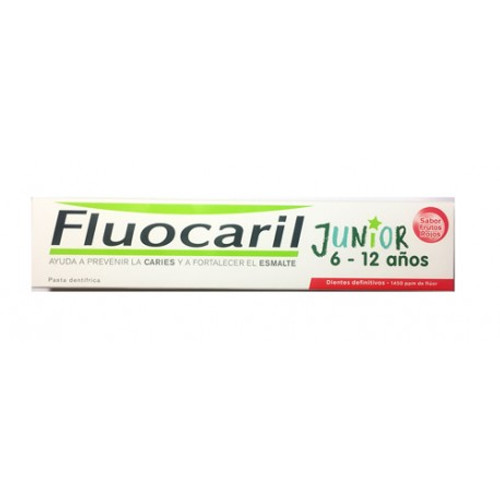 Fluocaril junior 6-12 años frutos rojos 75 mL