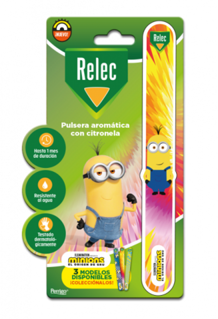 Relec pulsera aromática 1 unidad minion estampado rosa