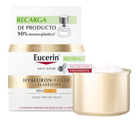 EUCERIN HYALURON FILLER  ELASTICITY DIA FPS 30 1 ENVASE 50 ML REFILL
