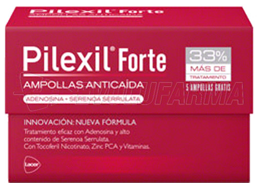 Pilexil forte ampollas anticaída. 20 ampollas
