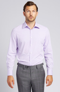 Button-Front Dress Shirt in White - August McGregor