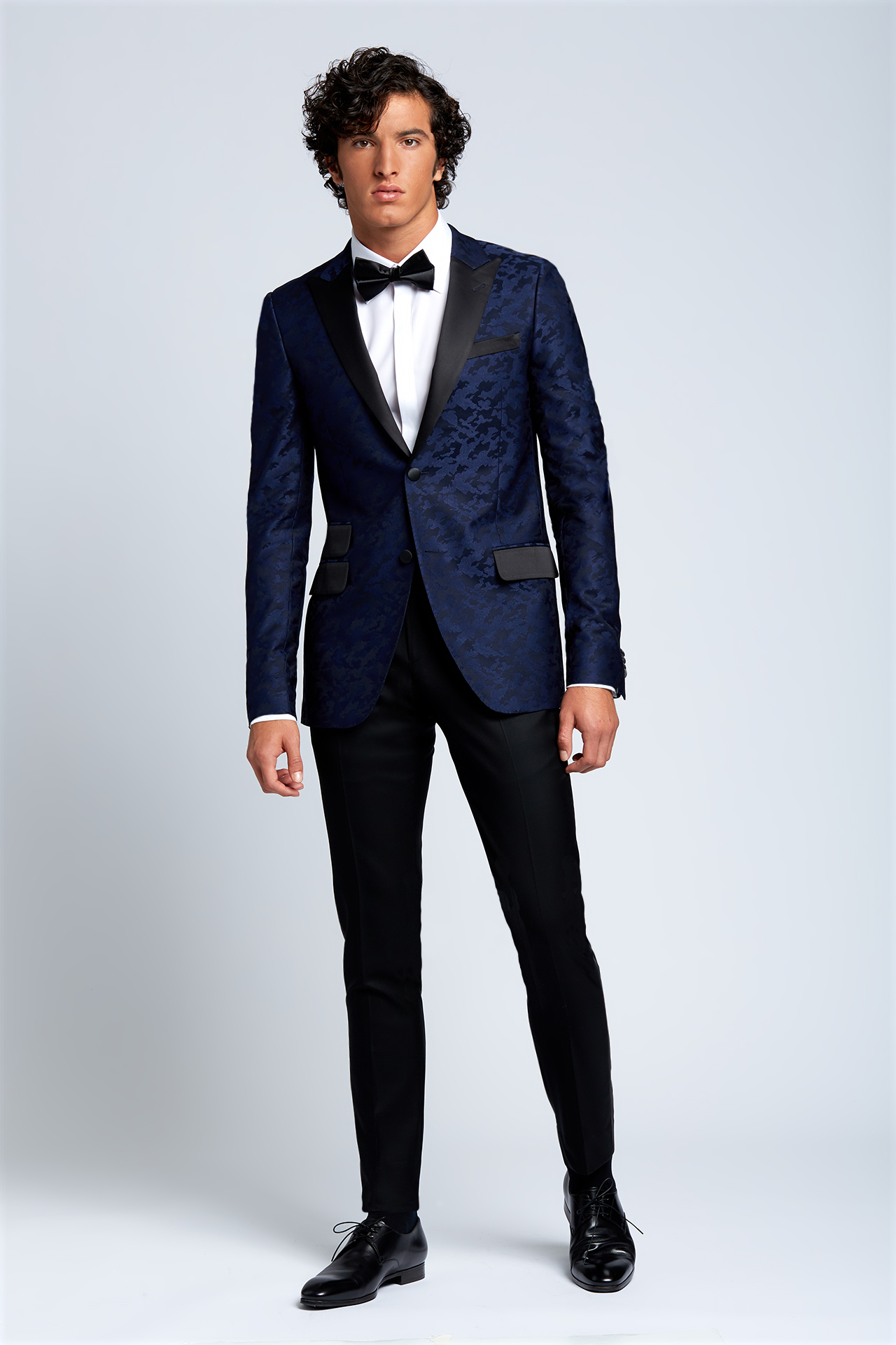 navy evening trousers