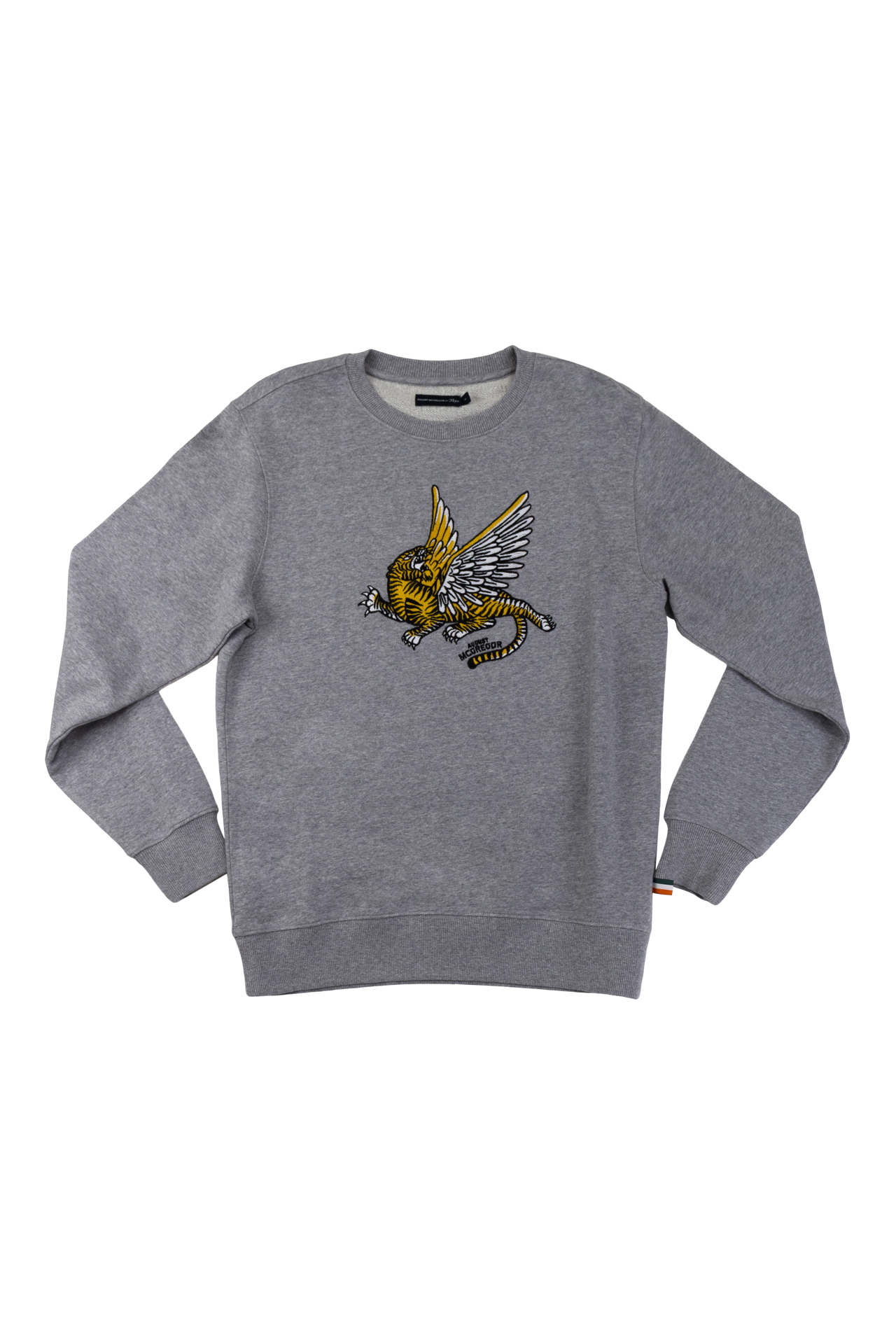 August McGregor  AM X PRPS Crewneck Embroidered Flying Tiger Sweatshirt in  Grey