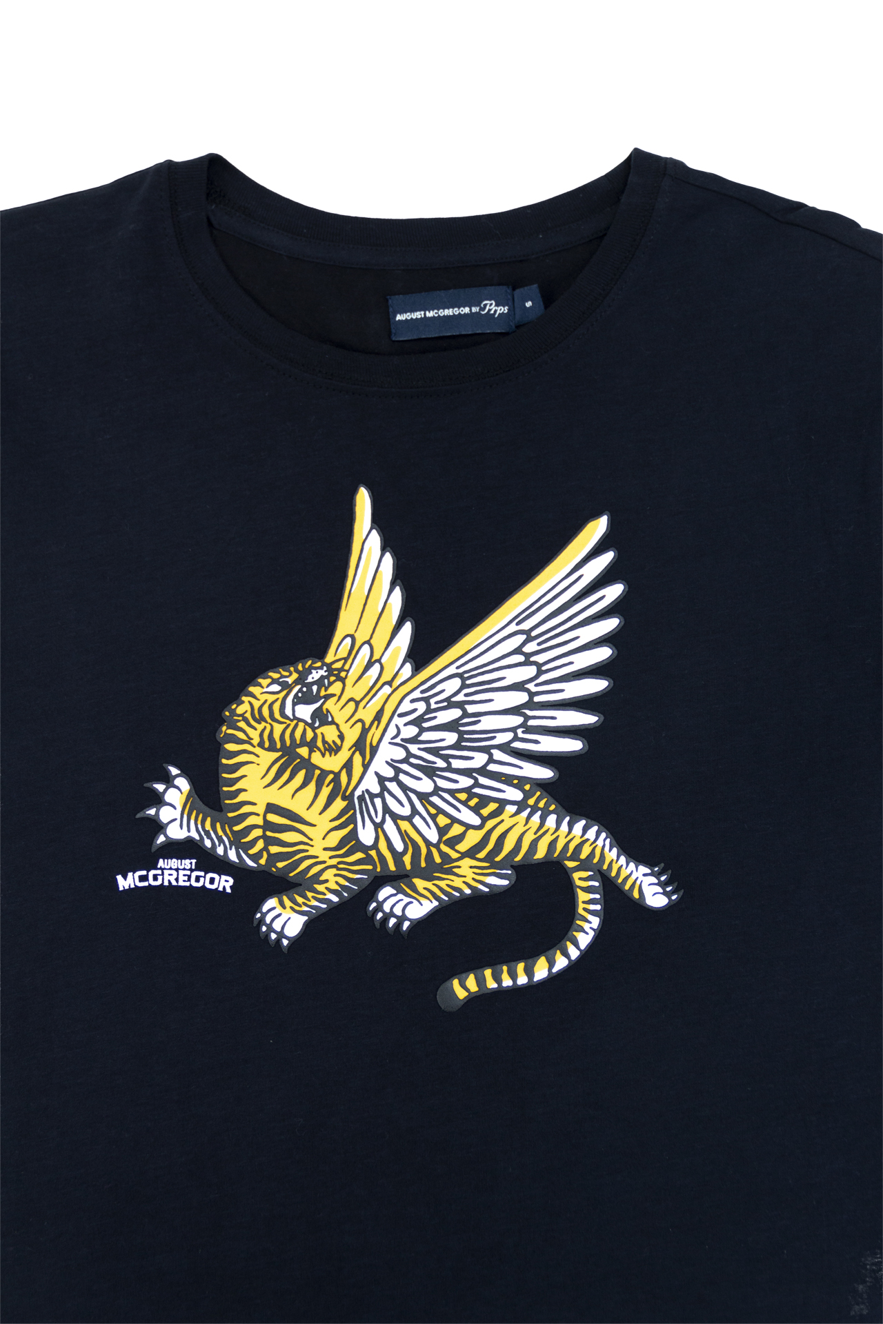August McGregor  AM X PRPS Embroidered Flying Tiger T-Shirt in Black