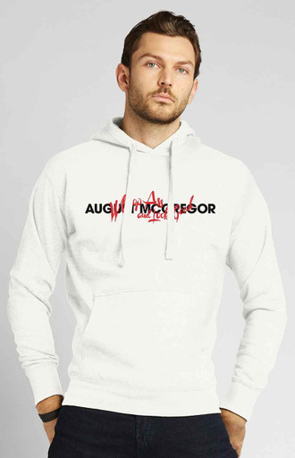 white hooded sweatshirt