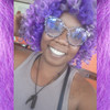 Chanece wearing curls made from kk jumbo braid in M.Purple Fantasy, M.Tropical Berry, Orchid, and Purple