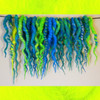 Synth dreads by Sammii's Synthetics in Neon Yellow, Neon Lemon Lime, and Turquoise