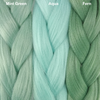 Color comparison from left to right: Mint Green, Aqua, Fern