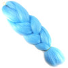 Full length view of IKS Kanekalon Jumbo Braid, Light Blue (Soft)