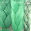 Color comparison from left to right: Spearmint, Candy Apple, Mint Green