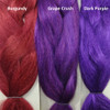 Color comparison from left to right: Burgundy, Grape Crush, Dark Purple